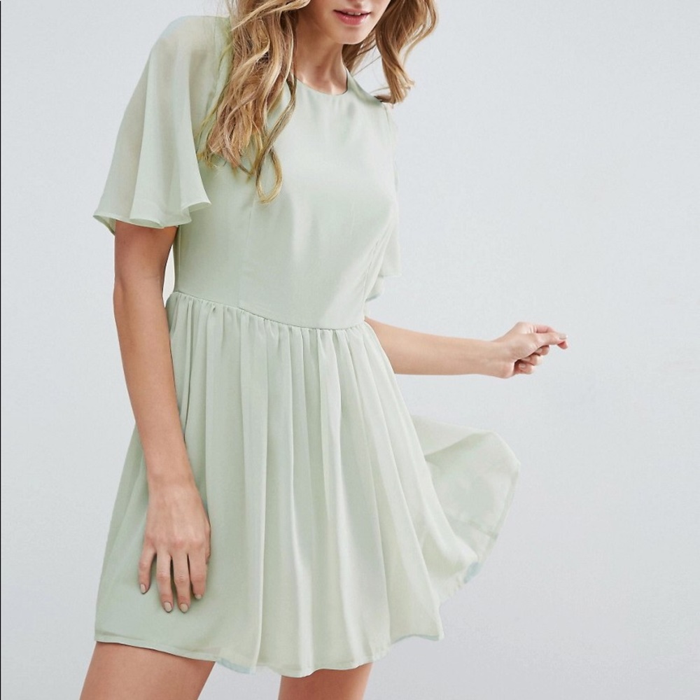 ASOS Soft Cape Back Mini Dress